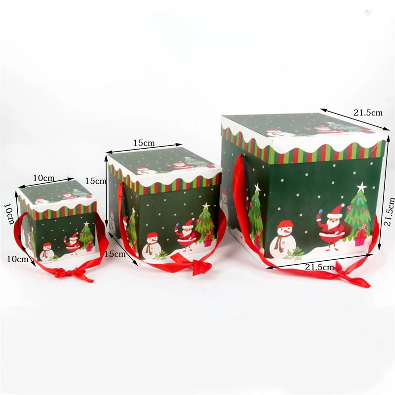 Christmas Gift Boxes Outdoor Present Decoration Under The Tree Package For Indoor Holiday Party Wedding Home Ornament Decor-Serilas