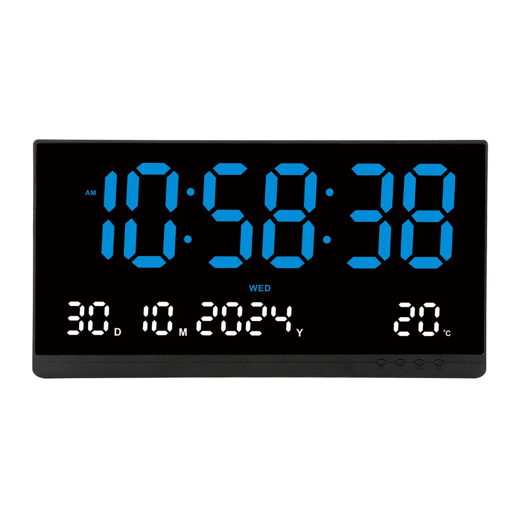 21 Inch Large Digital Wall Clock Large LED Screen Display Clock with Time/Date/Week/Temperature 12/24H Adjustable Brightness-Serilas