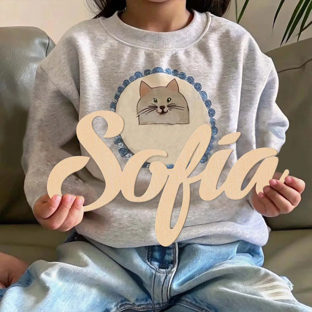 1pc Personalized Custom Name Wooden Signs   Decor Wedding Letters Ornaments Wall Decor Housewarming Gifts-Serilas