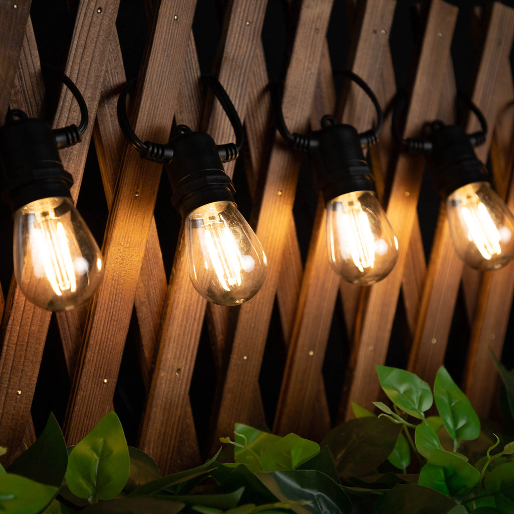 LED S14 String Lights for Outside E27 220V EU PLUG 2W Waterproof Patio Light Dimmable Shatterproof Waterproof Garden Light Decor-Serilas