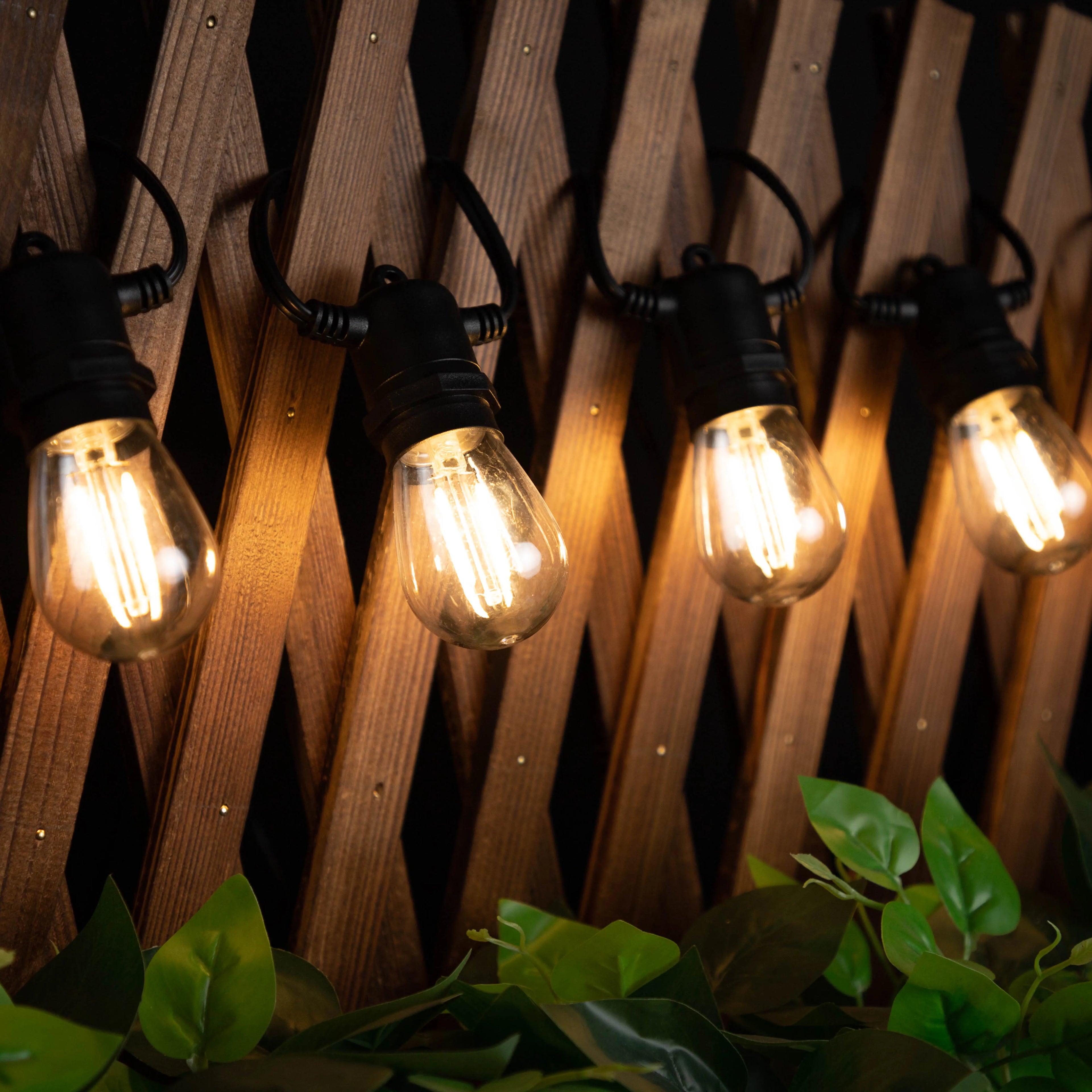 LED S14 String Lights for Outside E27 220V EU PLUG 2W Waterproof Patio Light Dimmable Shatterproof Waterproof Garden Light Decor-Serilas