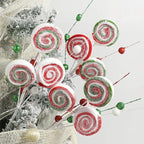Christmas Decorations Candy Snow Berries Artificial Bouquet Xmas Tree Pendant Ornament Home Decor New Year 2025 Gift Accessories-Serilas