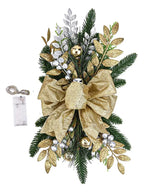 Christmas Staircase Decoration Wreath DIY Indoor Outdoor Garland Decoration With LED Decoration Prop Evening Party Dress Up Prop-Serilas