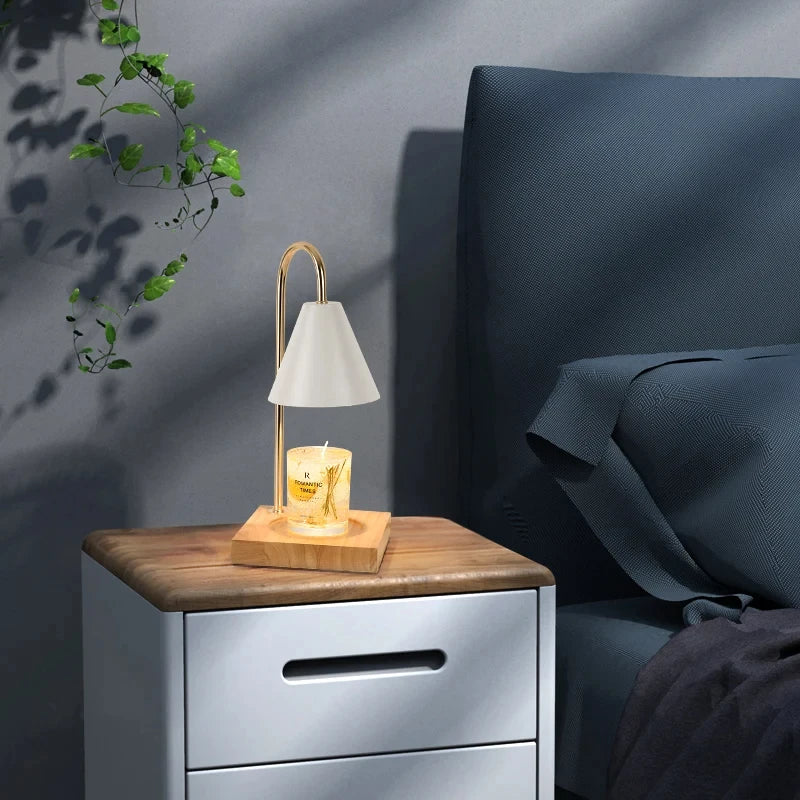 Candle Warmer Lamp with Timer Dimming Melting Wax Table Lamp Home Bedroom Decor Nightlight Creative Aromatherapy Desk Light Gift-Serilas