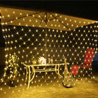 4x6M 3x3M Christmas Garlands LED String Christmas Net Lights Mesh Fairy Xmas Party Garden Wedding Decoration Curtain Light-Serilas