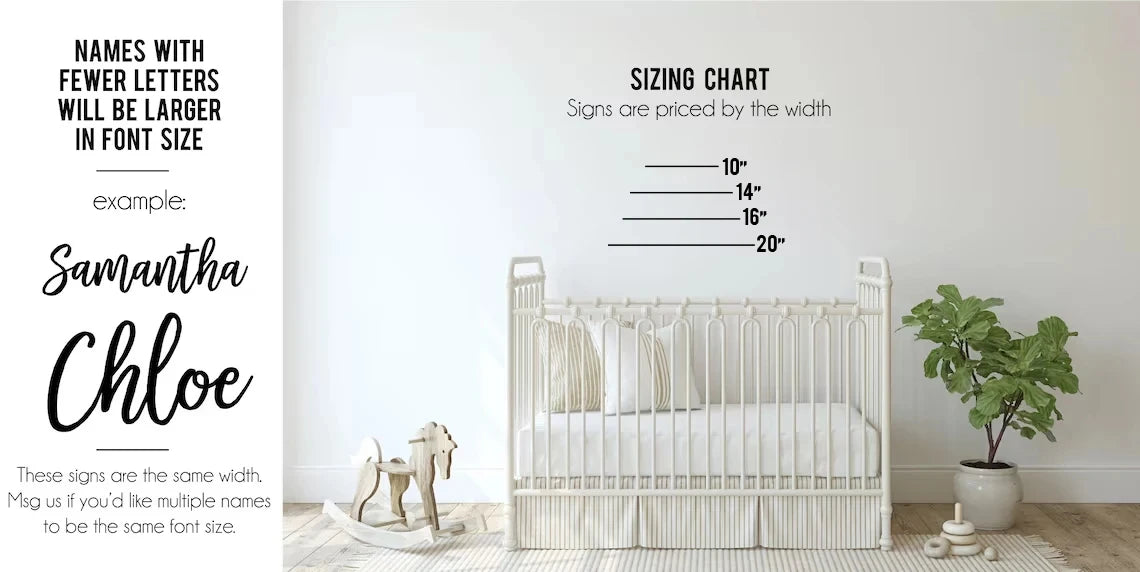 Personalized Custom Baby Name Sign Decor Acrylic Mirror Gold Wood Wall Signs Baby Shower Nursery Decor Wedding Party Plaque Gift-Serilas