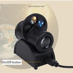 Earth Moon Light Ins Moon Projector Light Starry Sky Projector Rotate Planetarium Lamp Wall Lights room decor led Night Light-Serilas