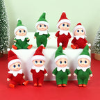 Christmas Baby Elf Dolls Mini Baby Pendants Merry Christmas Decor Gifts Festive Party Decoration Xmas Toys Gift For Kid Child-Serilas
