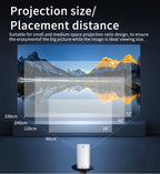 Smart Projector WIFI Mini Portable Home Theater Mobile Phone Same Screen Projector Support 4K LED Home Video Projector &Speaker-Serilas