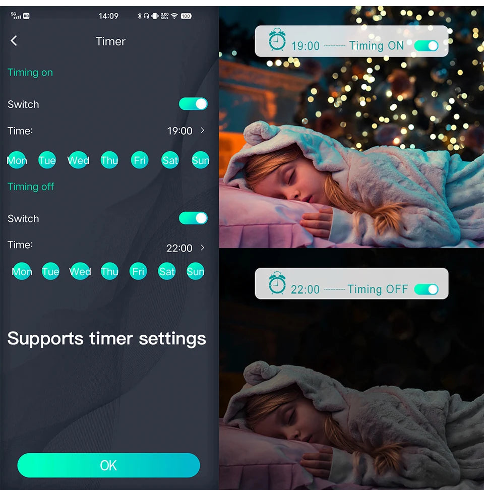 40M Led String RGB Light Smart Outdoor Festoon Party Leather Line IP65 Bluetooth Music Lamp String Fairy Lights Holiday Lighting-Serilas