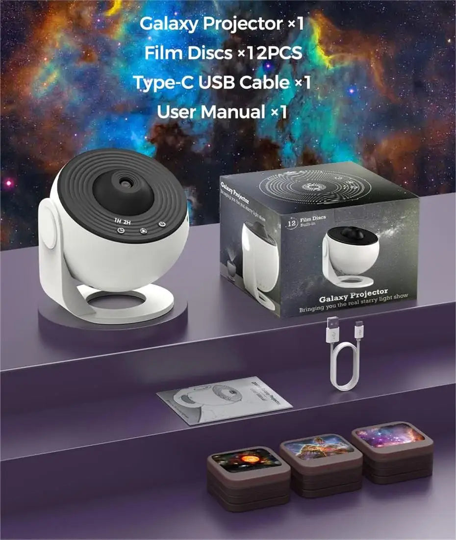 Star Projector Night Light Planetarium Projector 360° Rotate Galaxy Projector Light For Room decoration Star Sky Projection Lamp-Serilas