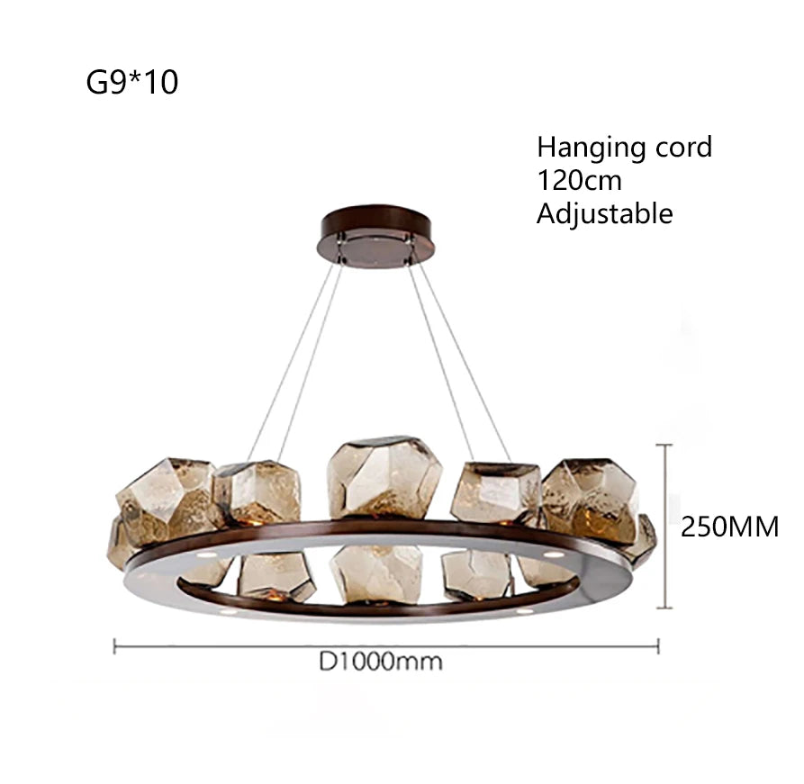 RockLume™ Modern Glass Pendant Chandelier