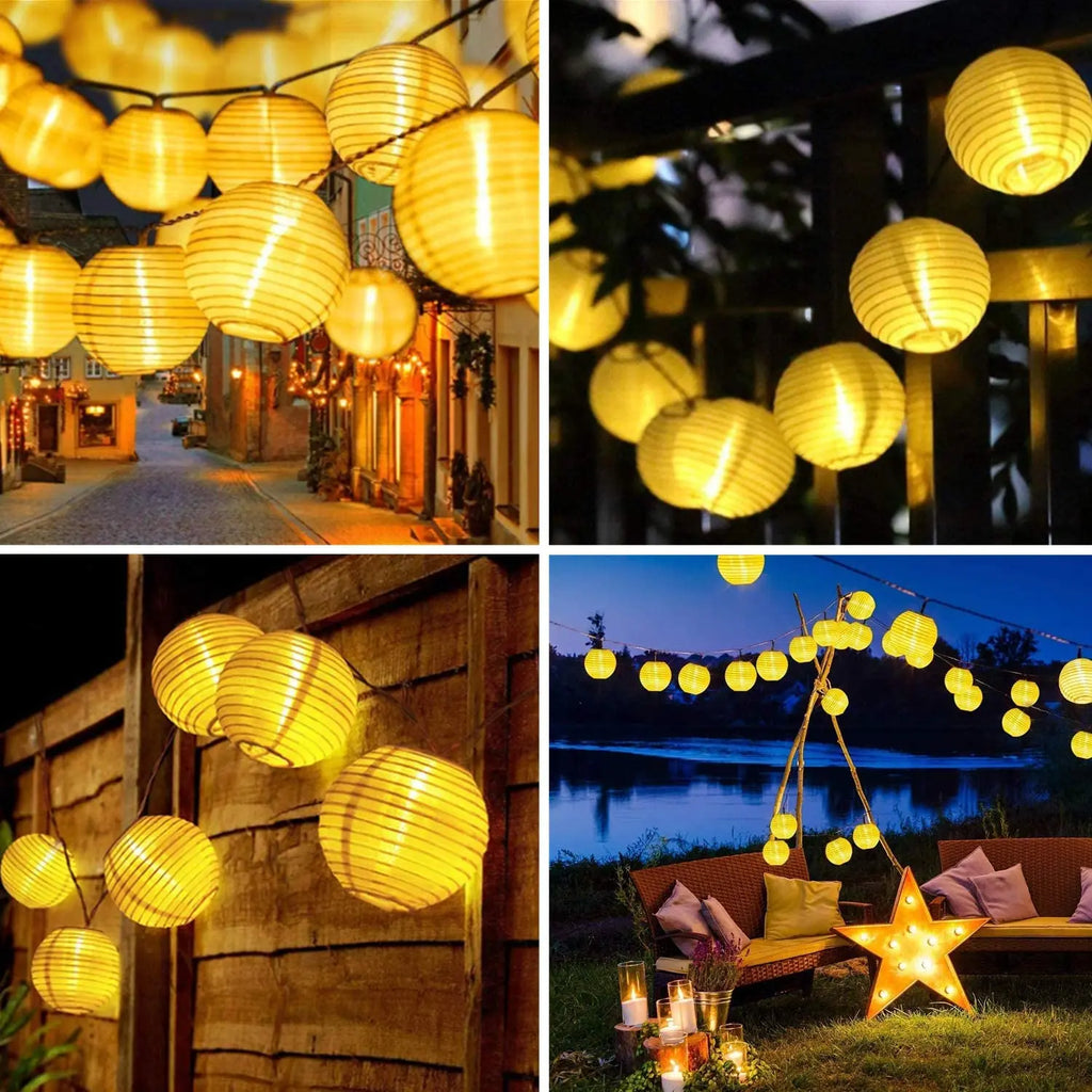 Solar String Lights 10/20/30 LED Outdoor Waterproof Christmas Garland Lantern Fairy Lamp String  for Garden Wedding Party Decor-Serilas