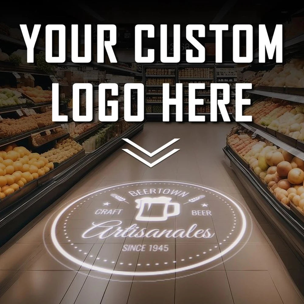 Custom Gobo Projector Light Custom Logo Lights Outdoor LED Rotating Customize Logo Spotlight for Commercial Shop Entrance Floor-Serilas