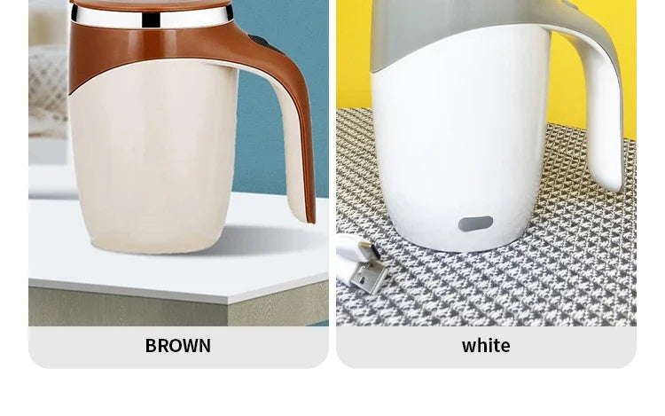 1PC Portable Smart Automatic Magnetic Stirring Cup Rechargeable Stainless Steel Lazy Rotating Mug Stirring Cup Drinking Tools-Serilas