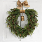 Christmas Beautiful Wreath Decoration Rustic Hanging Artificial Garland For Front Door Festival Family Atmosphere Celebrate Prop-Serilas