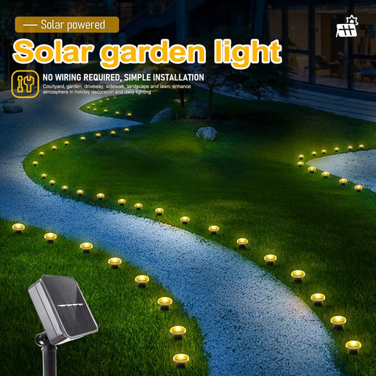 GlowPath™ Solar LED Garden Pathway Lights 15/30 LEDs