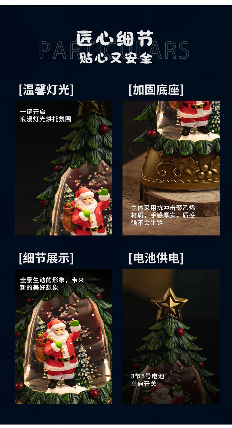 Christmas Scene Decoration Small Gifts Crafts Drifting Snow Crystal Ball Children's Toys Birthday Gift Decoration-Serilas