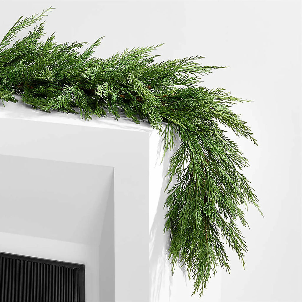 Christmas Garland Artificial Pine Garland For Outdoor Or Indoor Garden Green Fireplaces Holiday Party Decorations 1.8/1.9/2.7m-Serilas