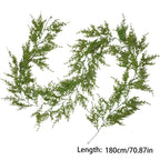 Christmas Garland Artificial Pine Garland For Outdoor Or Indoor Garden Green Fireplaces Holiday Party Decorations 1.8/1.9/2.7m-Serilas