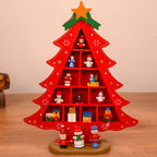 Christmas Decorations Wooden Christmas Tree Creative Scene Layout Ornaments Three-dimensional Red Xmas Table Desktop Decoration-Serilas