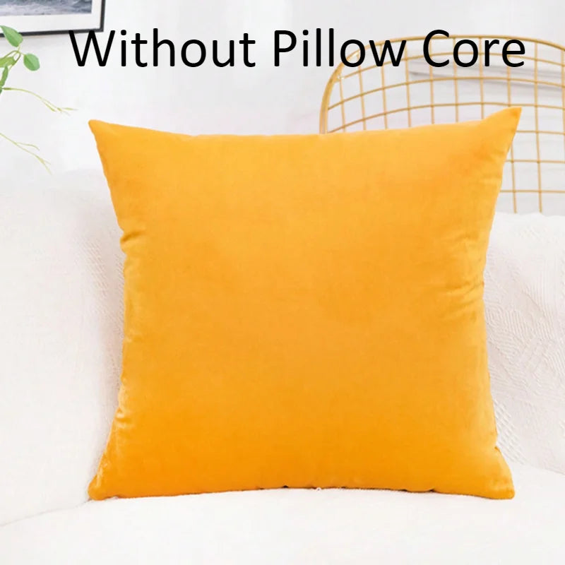 Velvet Solid Color Skin-friendly Pillow Cover Cushion Cover (excluding Filling) Living Room Sofa Decoration Cushion Cover-Serilas