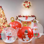 Christmas Giant Inflatable Christmas Ball Outdoor Inflatable Decor Snowman Santa Claus PVC Inflatable Decorated Transparent Ball-Serilas