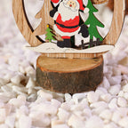 Christmas Decoration DIY Wooden Crafts Creative Ornaments Santa Claus Snowman Reindeer Christmas Desktop Decoration Gifts-Serilas