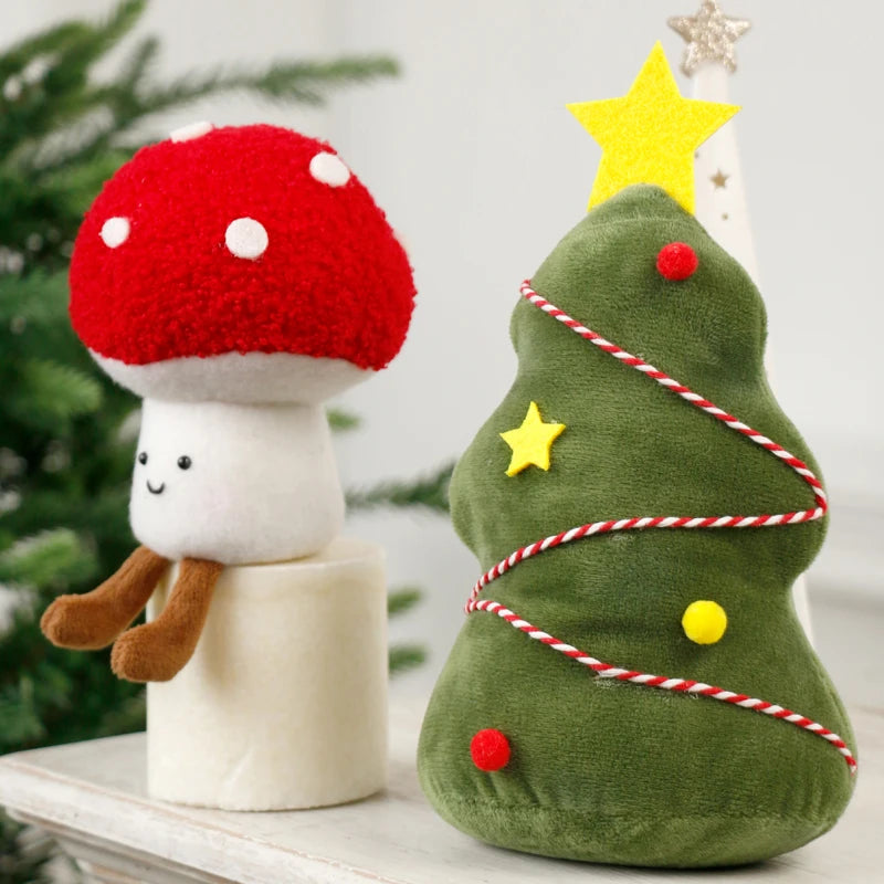 Christmas Decorations Christmas Tree Wreath Cake Wreath Shaped Plush Doll Ornament Holiday Decoration Home Decor for Christmas-Serilas