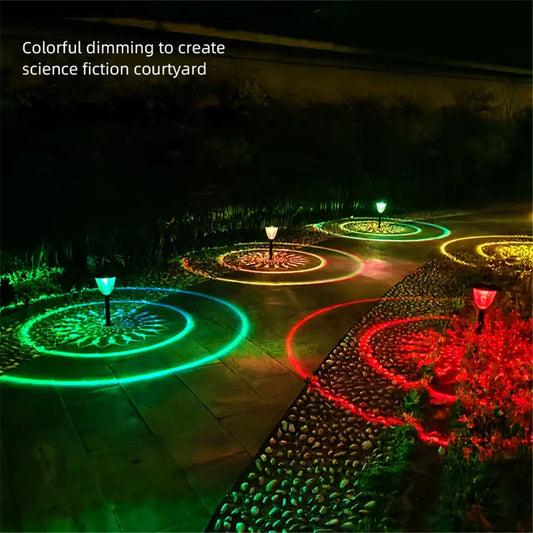 Solar Pathway Lights Outdoor Waterproof Round Circel
