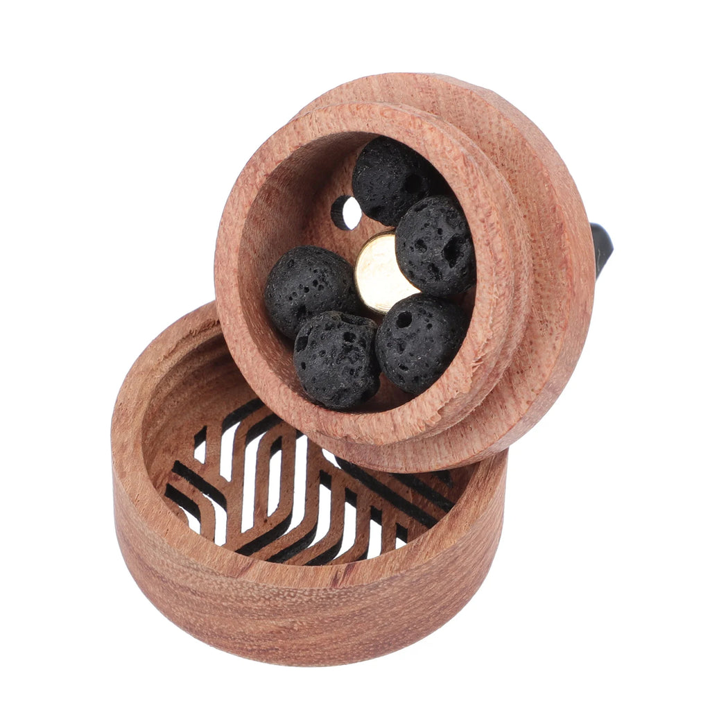 Aroma Diffuser Essential Oil Car Diffuser Wooden Carved Aromatherapy Diffuser Car Vent Clip Car Air Freshener Rituals perfume-Serilas