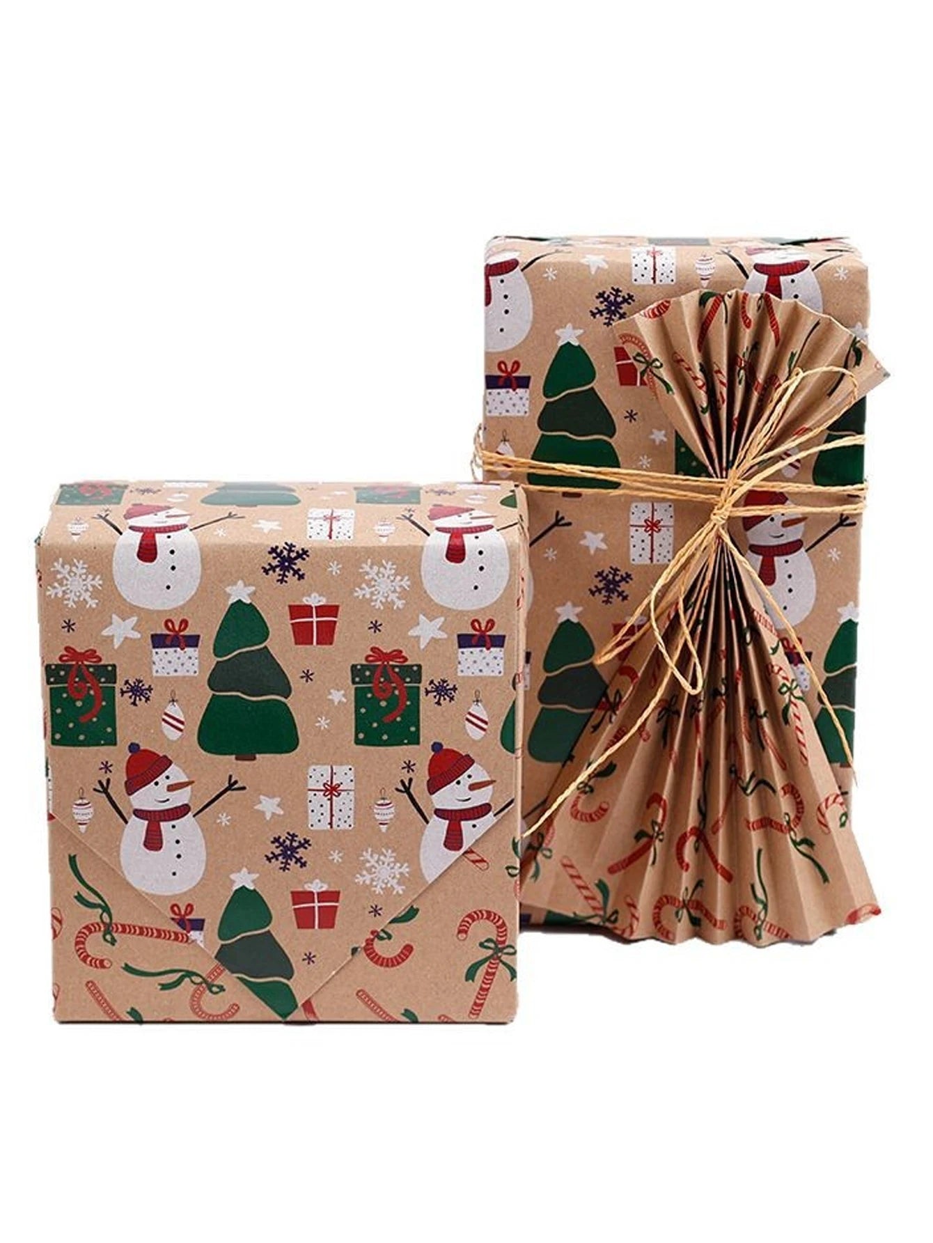 Christmas Gift Wrapping Paper Gift Wrapping Paper Christmas Trees Packaging Gift Paper Suitable for Birthdays and Festivals-Serilas