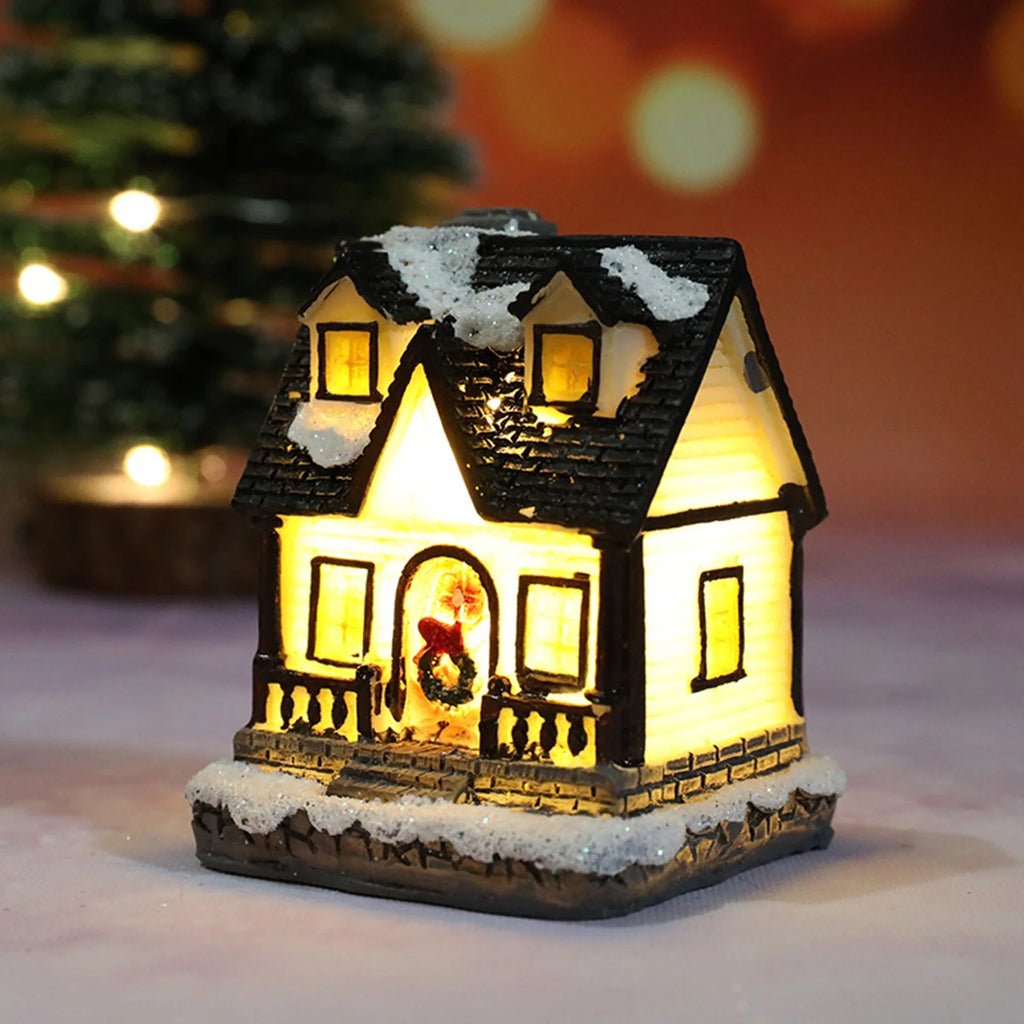 Christmas Houses Christmas Decoration With Lights Room Tabletop Supplies Festive Atmosphere Ornament Holiday Gift-Serilas
