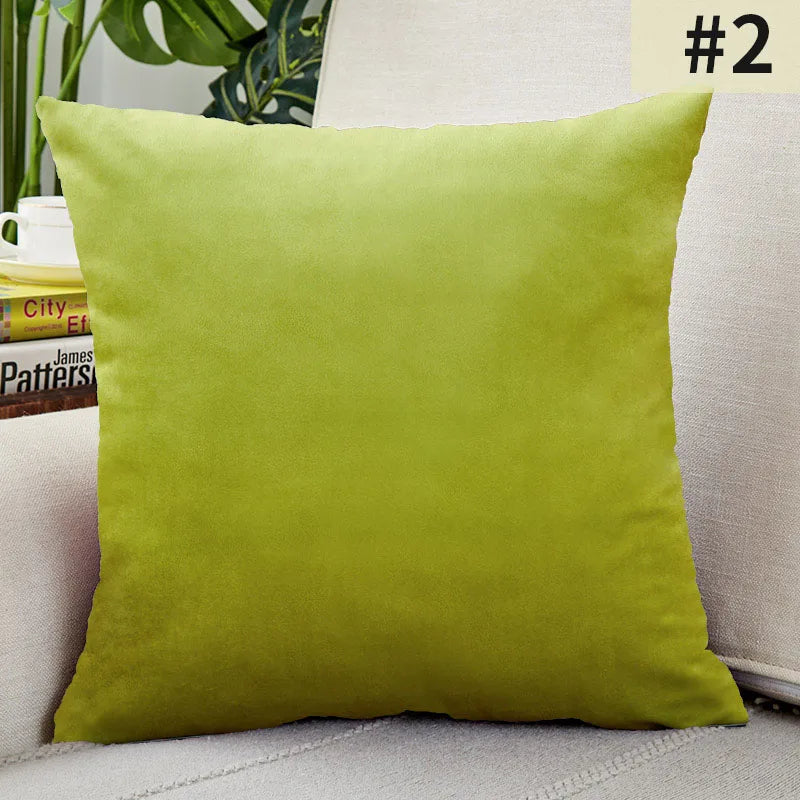 Velvet Cushion Cover Solid Color Throw Pillow Covers for Living Room Sofa Decorative Pillow Home Decor Pillowcase-Serilas