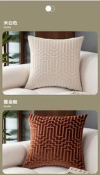 Pillow Cover Cut Velvet Geometric Creative Decoration Cushion Cover 45x45-Serilas