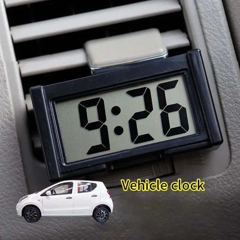 Electronic Wall Clock Stickable Large Screen Home Digital Display wall clock Mini Car Electronic Clock Room Desktop Table Clocks-Serilas