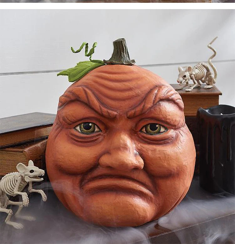 Artificial Pumpkin Statue for Garden Decoration, Pumpkin Face, Monster, Party Decoration, Expression-Serilas