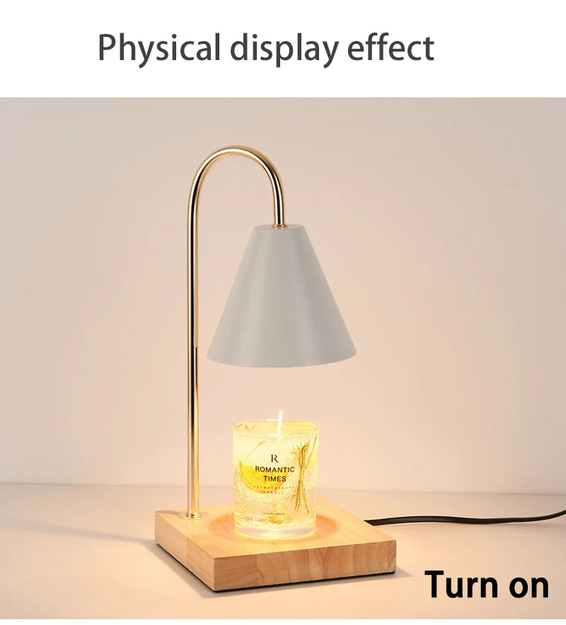 Candle Warmer Lamp with Timer Dimming Melting Wax Table Lamp Home Bedroom Decor Nightlight Creative Aromatherapy Desk Light Gift-Serilas