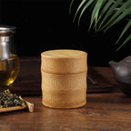 Natural Bamboo Food Storage Box Tea Nut Spice Storage Box Tea Canister Eco-friendly Organizer Jar Kitchen Containers-Serilas