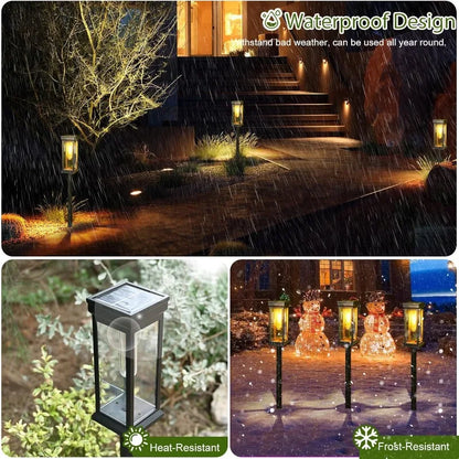 Solar Pathway Lights Solar Lights Outdoor Solar Powered Garden Lights for Walkway Yard Backyard Lawn Landscape Lighting Decor