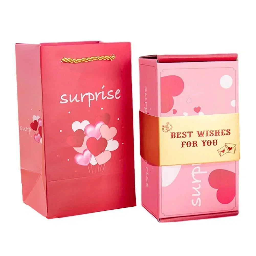 Christmas Gift Box Diy Folding Paper Boxs Money Pop Up Birthday Wedding Surprise Bounce Boxs Explosion Red Envelope Gift Box Set-Serilas