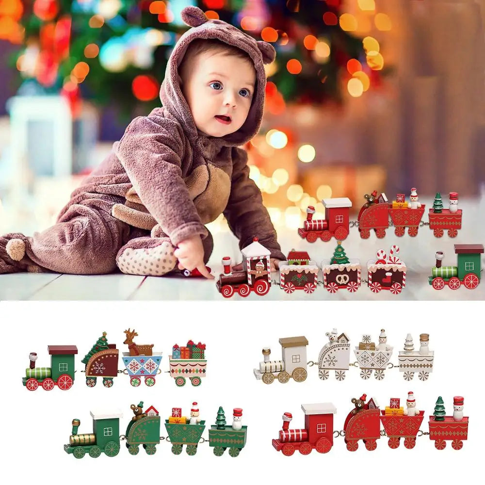 Christmas Train Merry Christmas Decorations For Home 2025 Cristmas Ornament Xmas Navidad Noel Gifts Happy New Year 2026 Gifts-Serilas