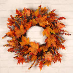 Door Decoration Autumn Decoration Christmas Celebration Weather Resistant Wreath For Seasons Festive Atmosphere-Serilas