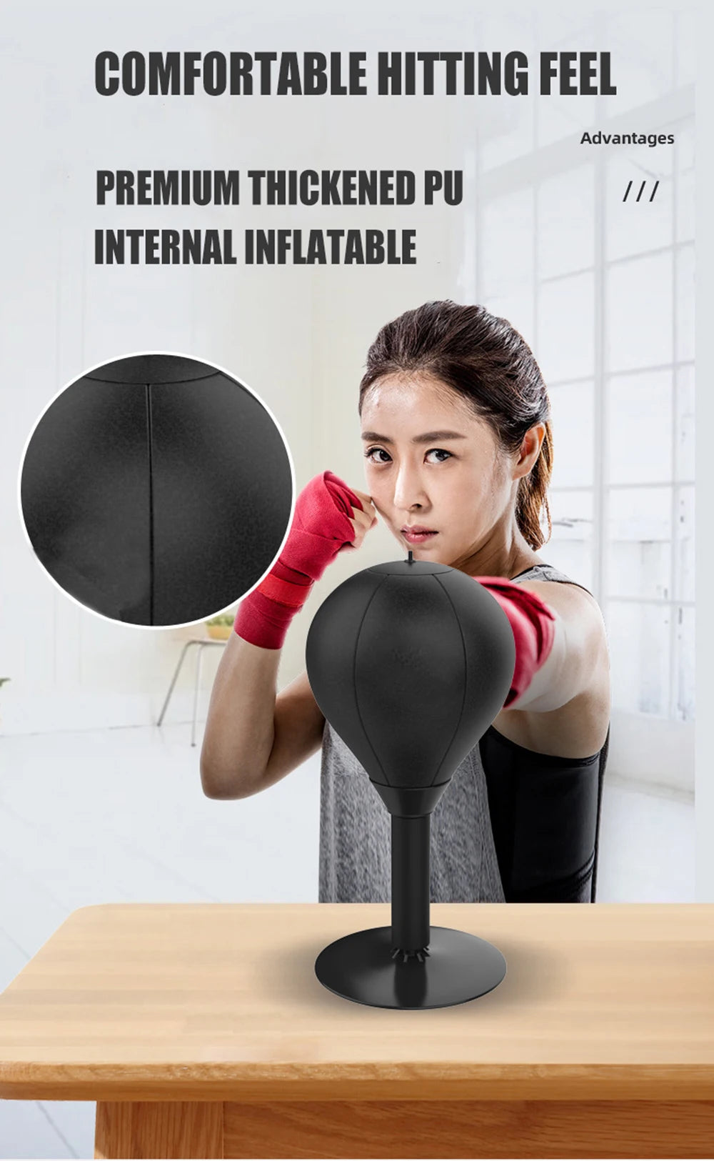 ReflexPunch™ Stress Relief Boxing Speed Bag Trainer