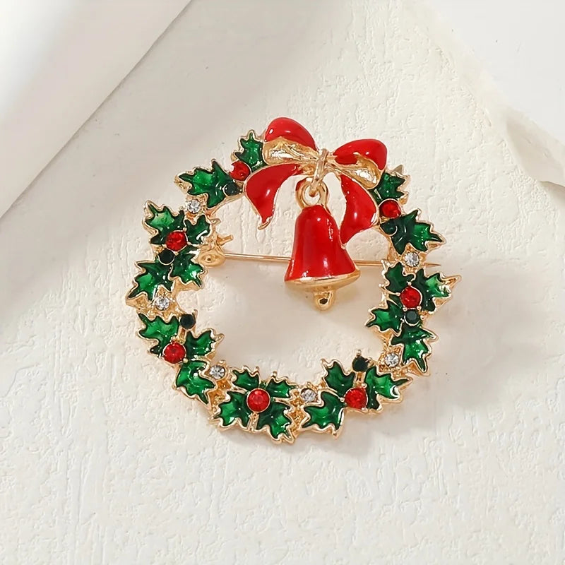 Fashionable Christmas Wreath Decoration Corsage ,31 Styles To Choose From Versatile Brooch, ,ideal Choice for Gifts-Serilas