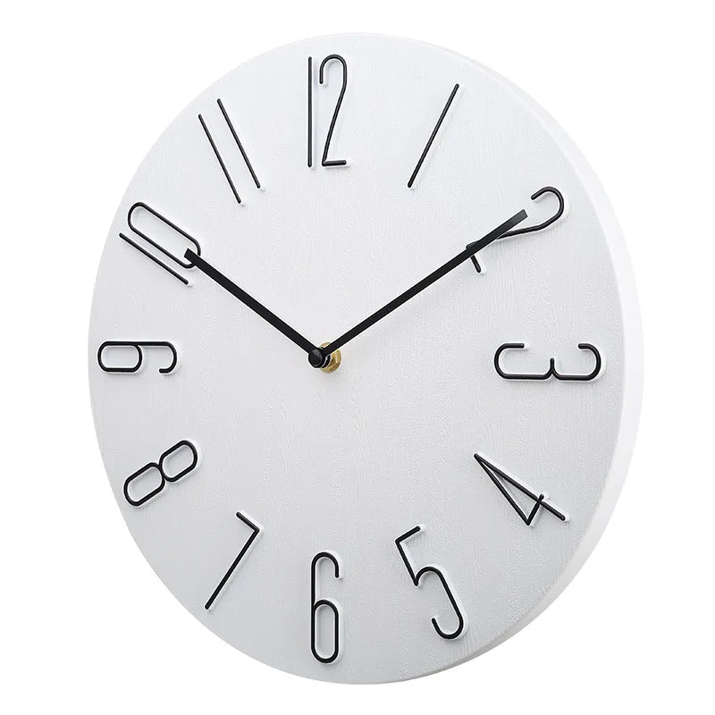 Wall clock living room household hanging fashion clock light luxury modern simple creative hanging wall ultra-quiet minimalist-Serilas