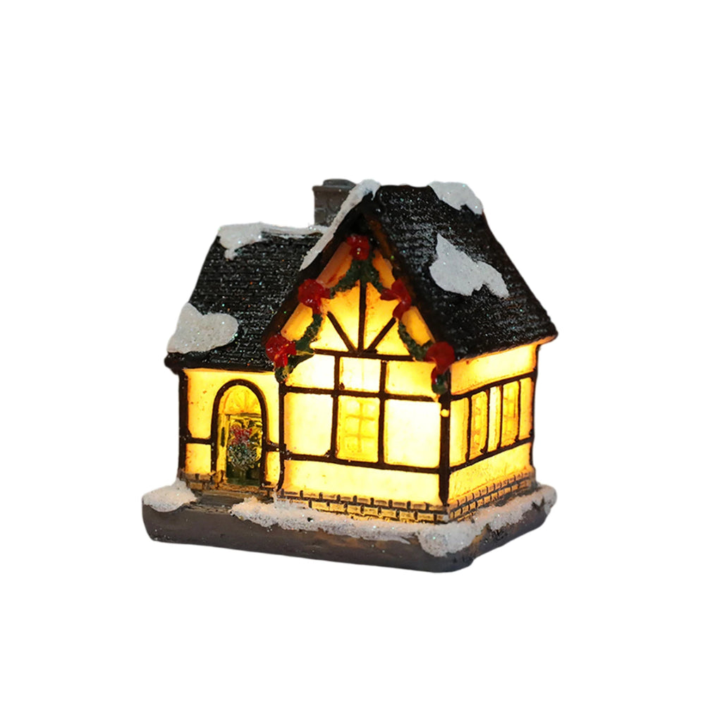 Christmas Houses Christmas Decoration With Lights Room Tabletop Supplies Festive Atmosphere Ornament Holiday Gift-Serilas