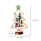 Christmas Decoration DIY Wooden Crafts Creative Ornaments Santa Claus Snowman Reindeer Christmas Desktop Decoration Gifts-Serilas