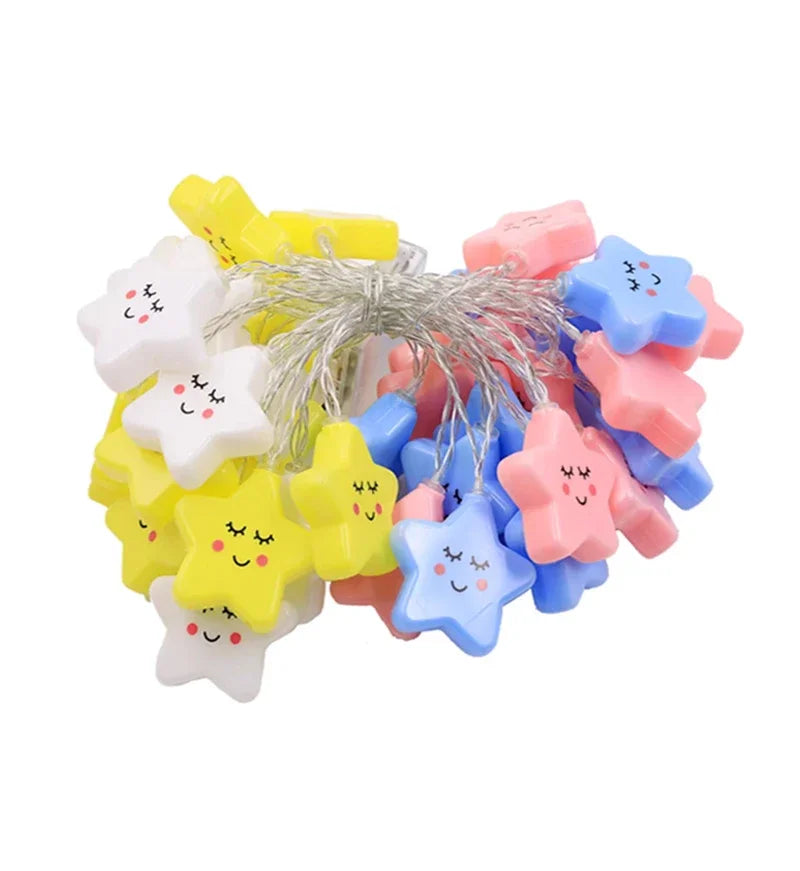 LED Lights String Star Garland Lamp USB/Battery Powered For Living Room Outdoor Garden Camping Wedding Christmas Party Decor-Serilas