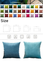 Velvet Cushion Cover Blue Home Decor Items Creative Decorative Pillows for Sofa Bed Living Room Personalized Gifts 40*40cm-Serilas